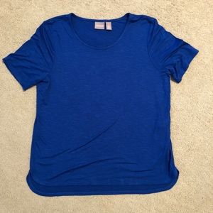 Cobalt blue short sleeve basic tee t-shirt